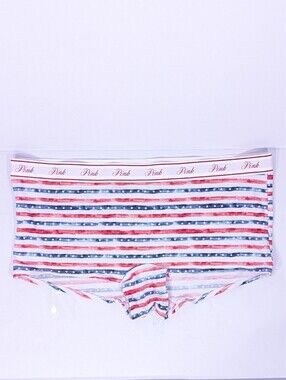 Victoria's Secret Pink Boyshort XXL Women Plus size Panty New 4th of July wide